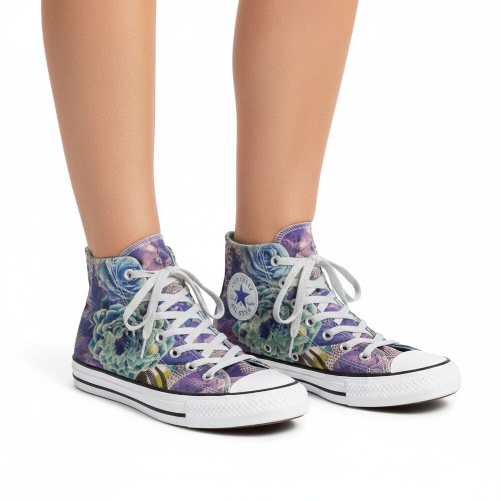 Converse All Star‎ Digital Floral Chuck Taylor Hightop Athletic Sneaker Shoes 7